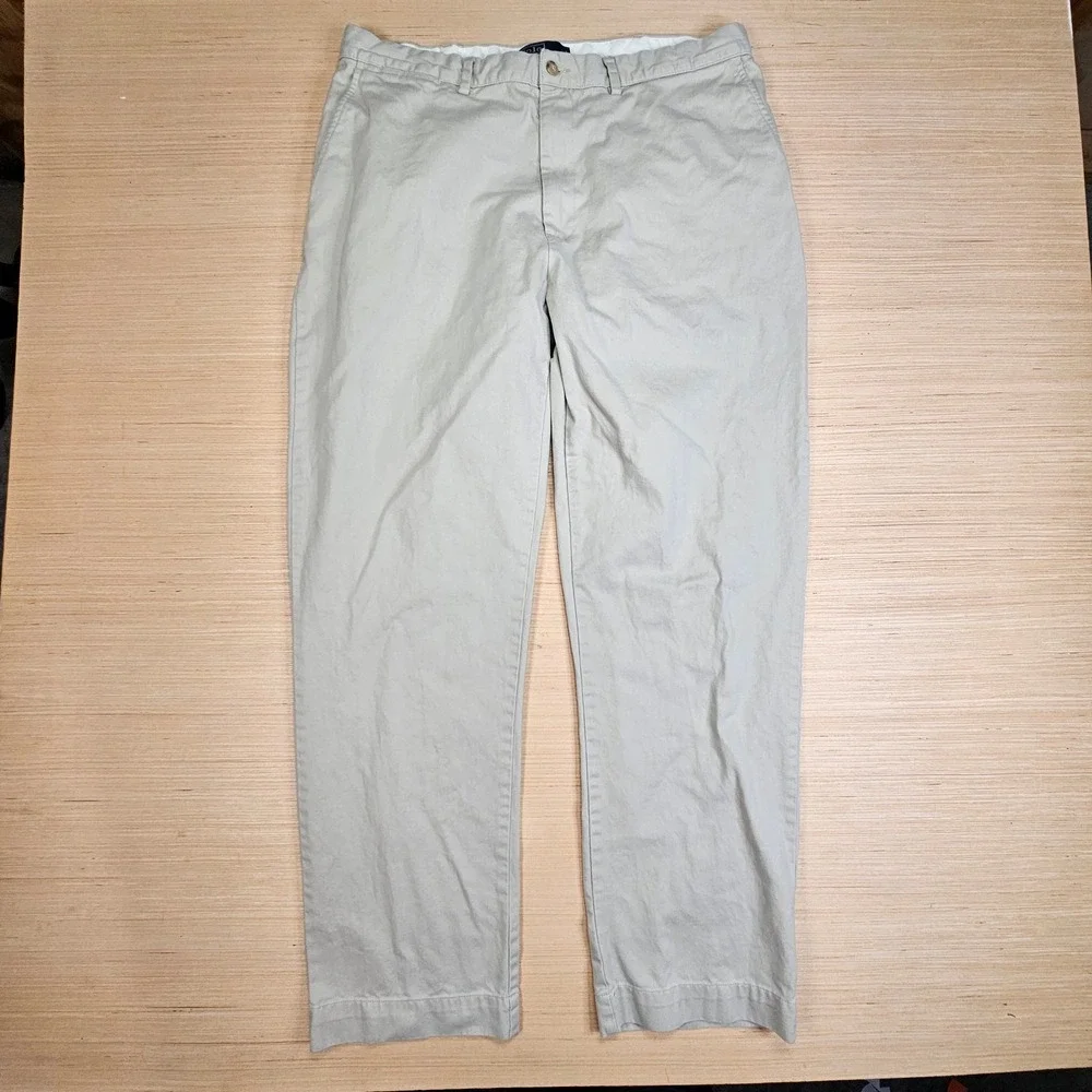 Polo Ralph Lauren Classic Chino Pants Mens 38x32‎ Fits 36x31 Tan Cotton Casual